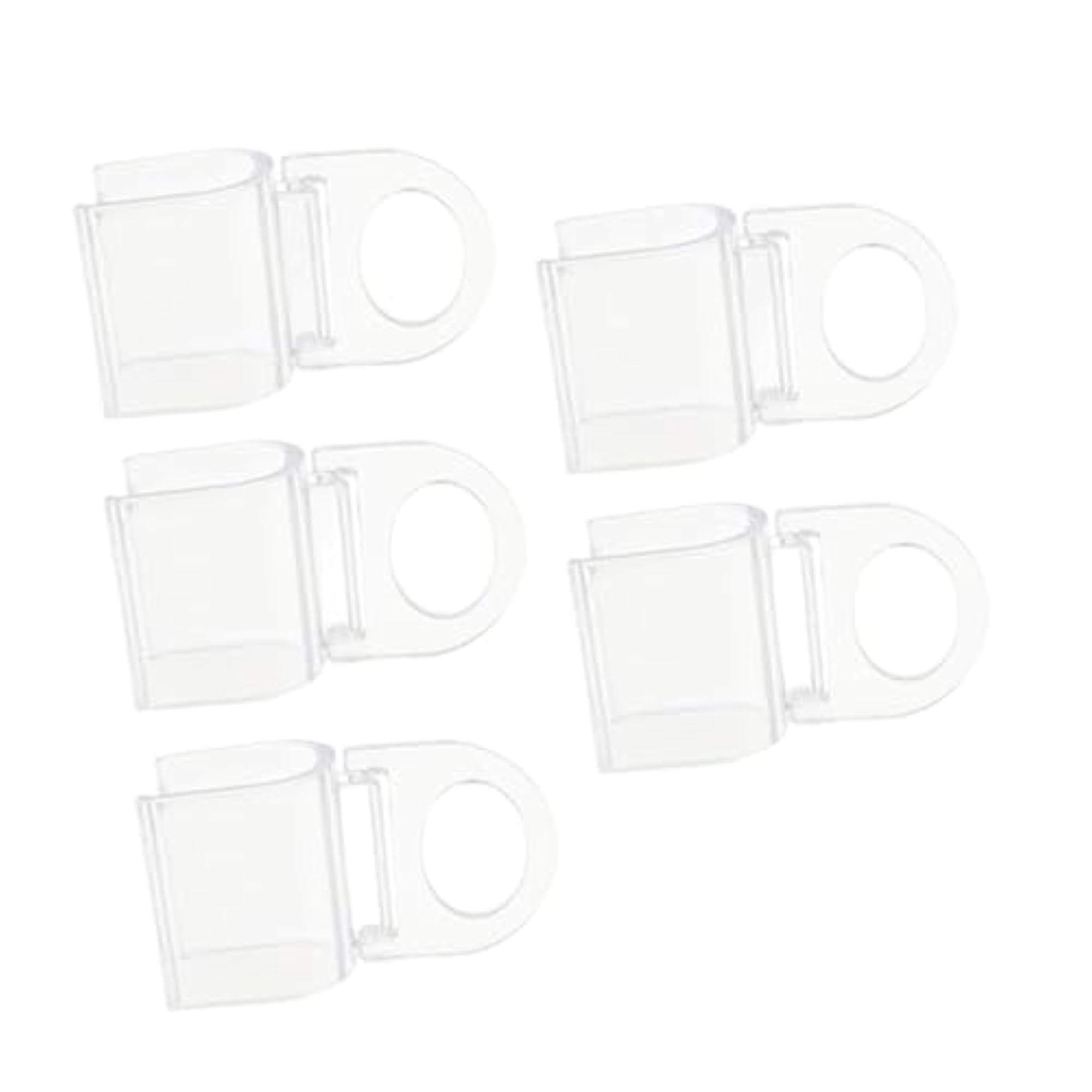 5 Pieces Transparent U Shaped Roller Curtain Clips